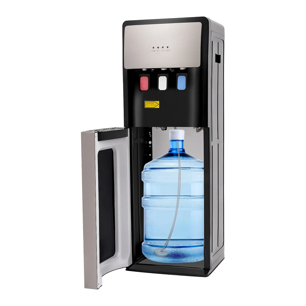 Electric Hot and Cold Water Cooler Dispenser, Versatile Standing Bottom Loading Water Dispenser for Home Office, 110V US/220V EU