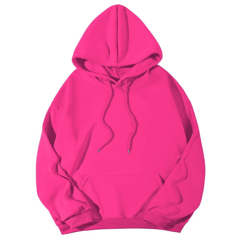 Women's Hoodies Pullover Spring Autumn Casual Hoodie 2026 Sweatshirts Solid Color Hoodies Oversize Black Sweatshirt Women Top