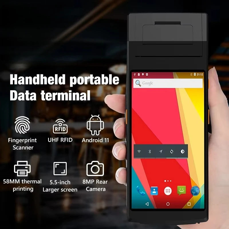 5.5 Inch Android 11 4+64G Rugged Mobile Computer PDAs for Parking Charging System Payment Terminal Handheld PDA Secondary image