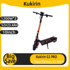KuKirin G3 Pro Adult Electric Scooter 1200W*2 Motor All-Terrain Escooter 10 Inch Tire 52V23.4Ah Battery E-Mountain E-Scooter