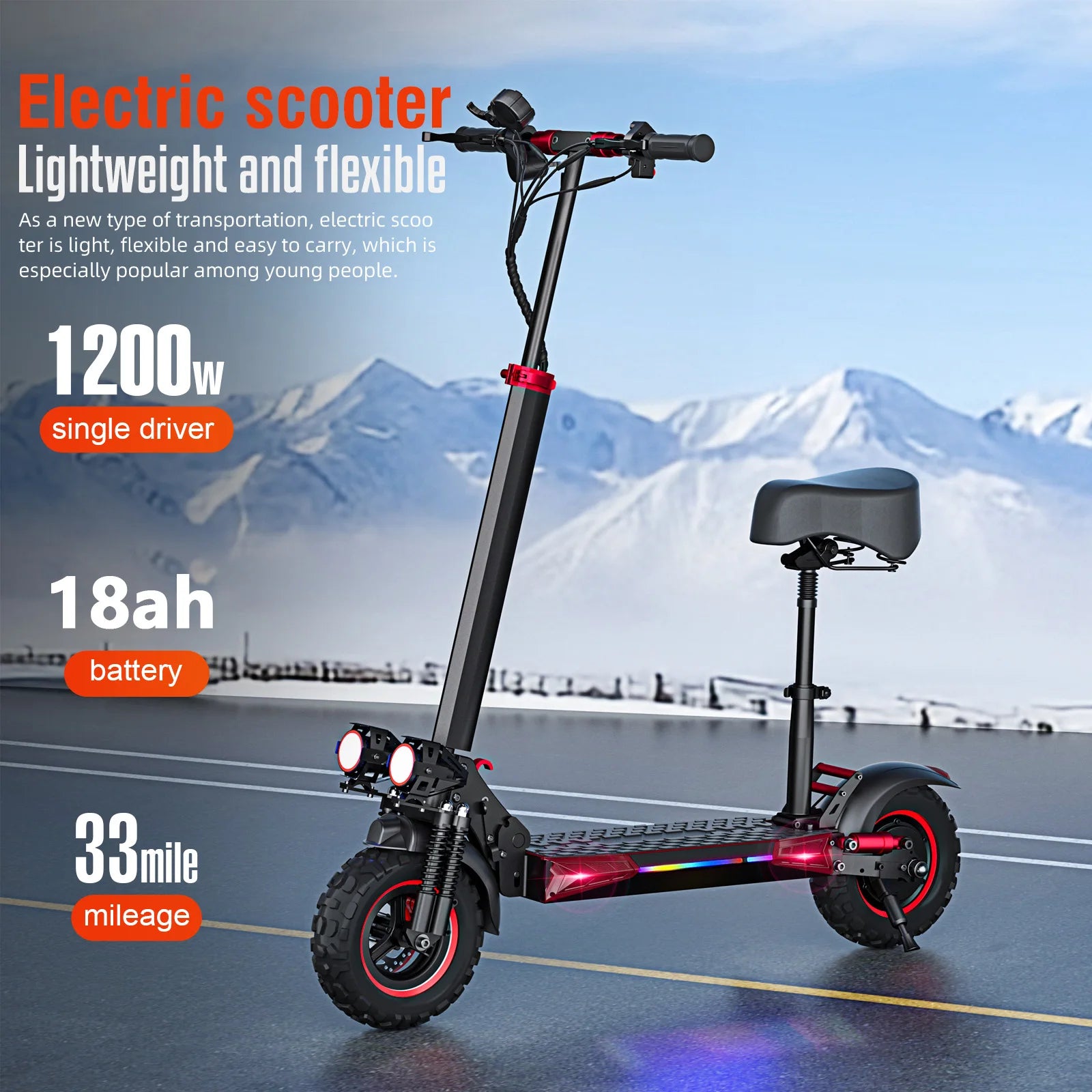 FREEBOY J11MAX EScooters,1200W Motor 48V18ah,Max speed 55km/h W/Seat Electric Scooters Aldult 11" Tire City Commuting E-Scooter Secondary image