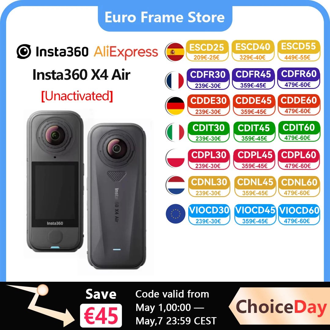 Insta360 X4 Air / X4 Action Camera - 165g light 8K 360-Degree Camera, Invisible Pole Effect Built-in want X4 Air Main image