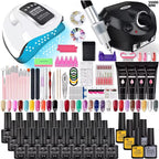 Nail Polish Kit Acrylic Nail Kit Poly Nail Gel Set With Nail Lamp Nails Extension Glitter Gel UV Building Gel Manicure Tools Set