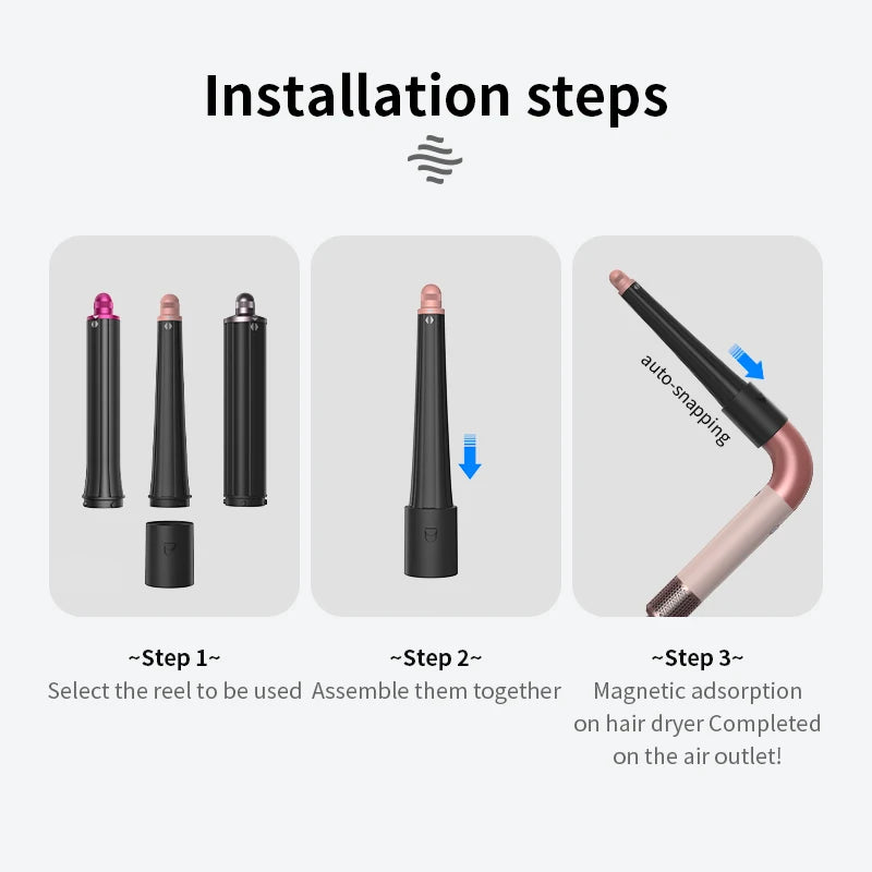 Automatic Curling Iron Hair Styling Tool for Hd15/16/17/18 Curling Wand 1.25 Inch Fast Heating Anti-Scald Ionic Hair Accessories