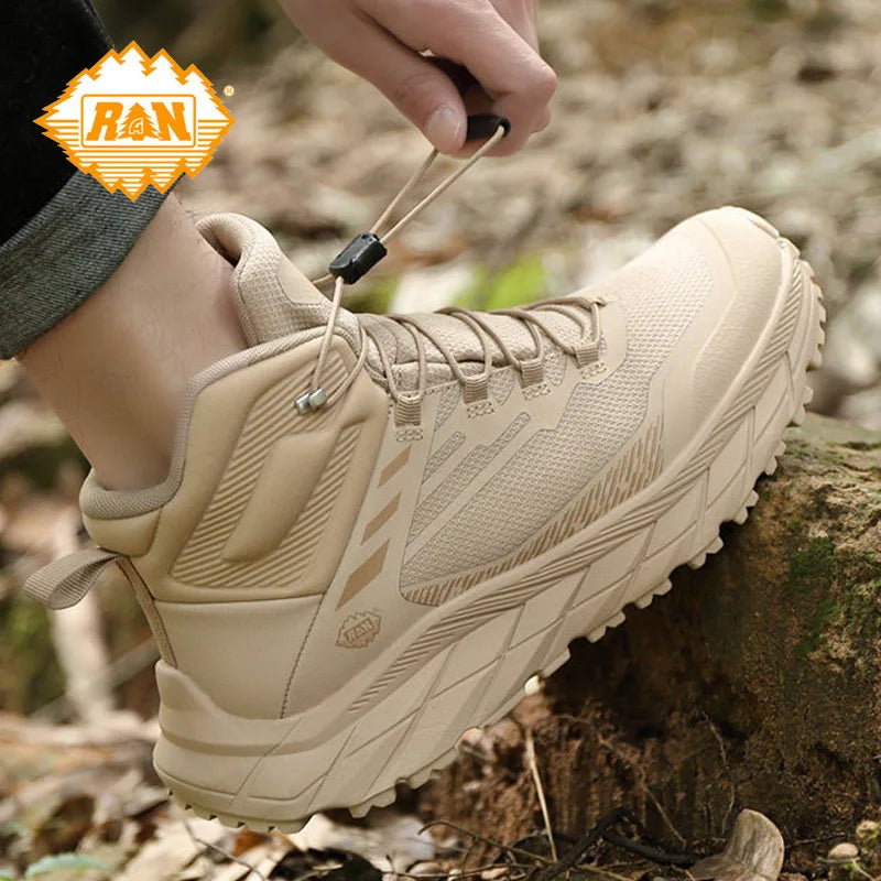 RAN Hiking Shoes Men Waterproof mesh walking shoes outdoor trekking Shoes Hunting Boots Tactical Ankle Boots women travel Boots Main image