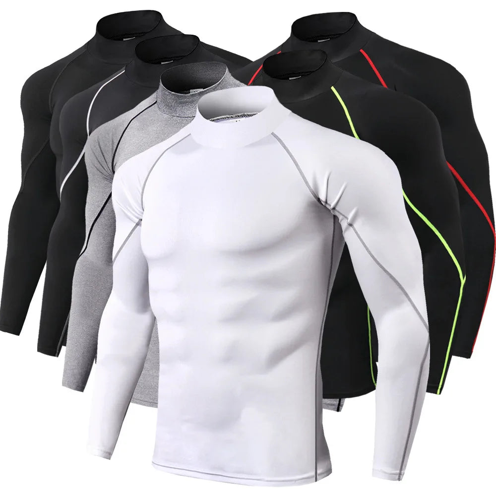 Men Sport T-shirt Quick Dry Bodybuilding Running Shirt Long Sleeve Compression Top Gym T Shirt Men Fitness Tight Rashgard Main image