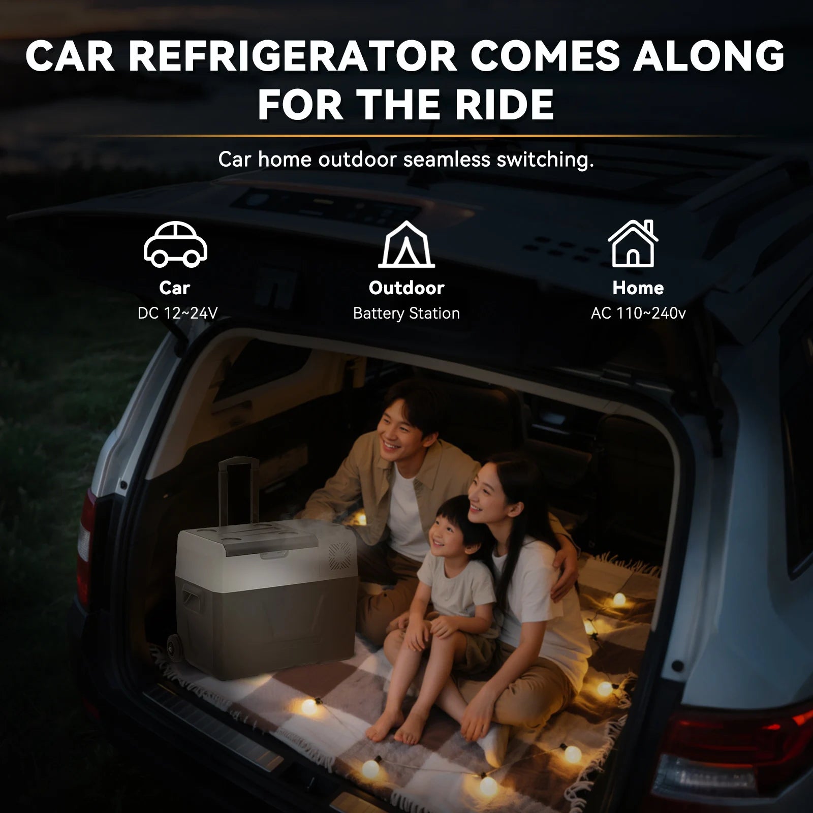30L 35L 40L 45L 50L 55L Car Refrigerator DC 12V/24V Car Freezer Fridge -4℉~68℉ RV Portable Compressor Cooler Camping Travel