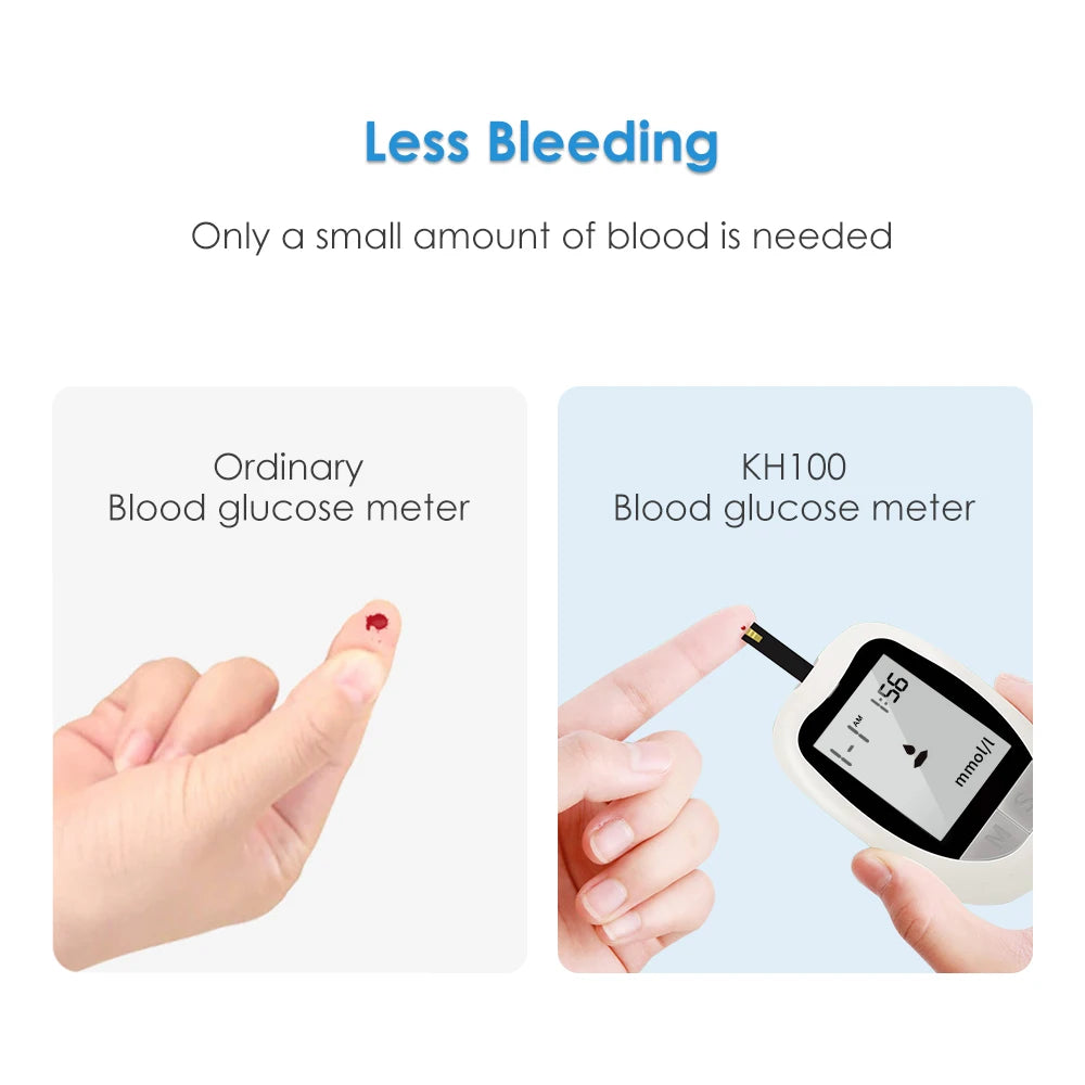 Medical Glucometer 50pcs Test Strips Lancets Blood Glucose Meter Kit Sugar Monitor Glucometro for Diabetes Mmol/L Or Mg/dL Secondary image