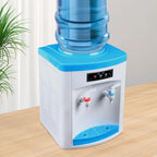Compact Hot and Cold Water Dispenser, Energy-Saving Desktop Water Cooler Stainless Steel Mini Drinking Station for Office Home