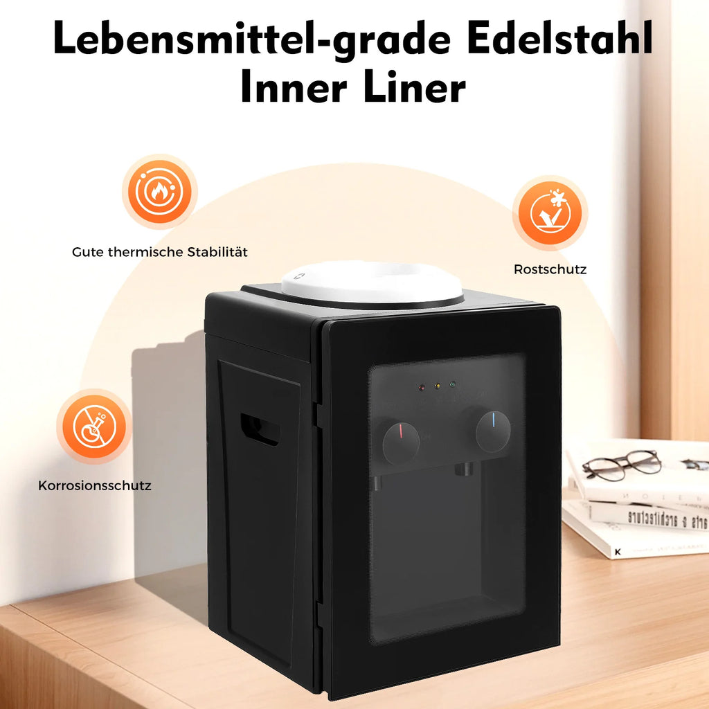 550W Desktop Water Dispenser Stainless Steel Liner PP Material 270x235x370mm 3kg Fast Heating & Cooling Dual-Use Water Dispenser