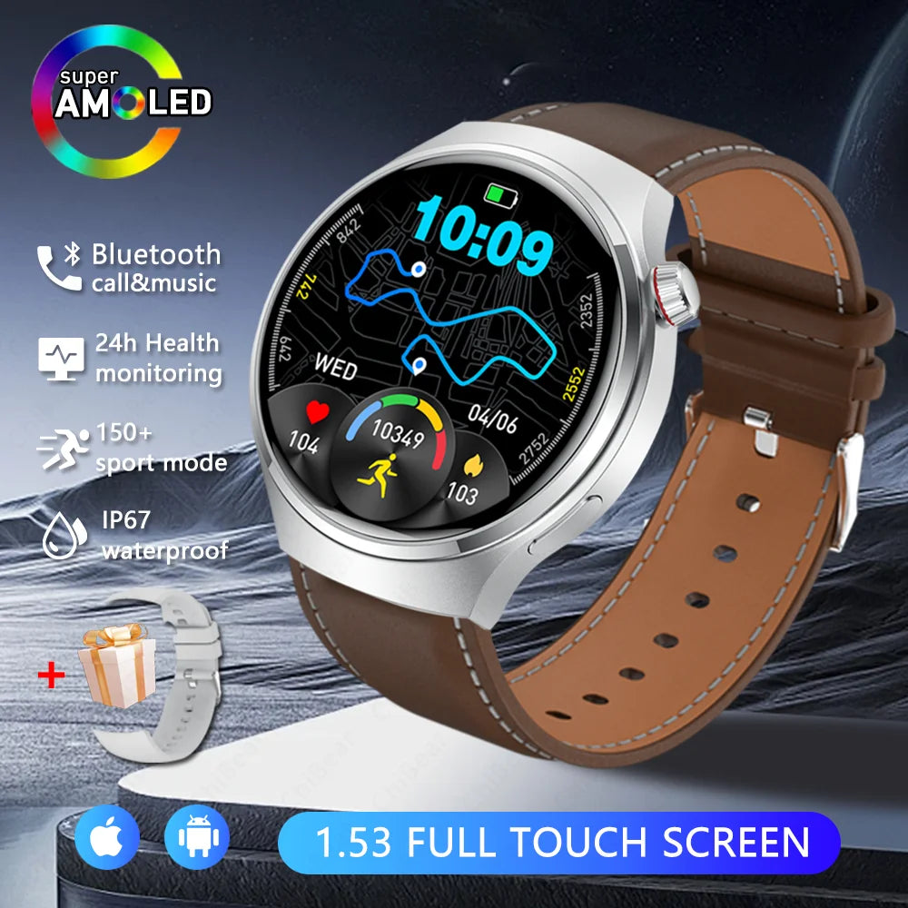 2026 New Watch 5 Pro Upgrade GPS NFC Men's Smartwatch 360*360 AMOLED HD Bluetooth Call Waterproof Smart Watch For Android iOS