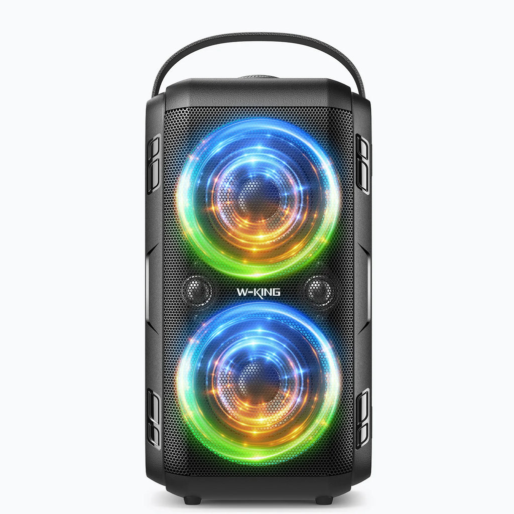 W-KING 80W RMS Party Portable Speakers Bluetooth Wireless Boombox/4 Drivers(2*4.04'' Woofer), Huge 105dB Sound Large Speaker