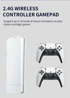 4K 64G Retro Game Console: M15 Game Stick with 40000+ Classic Arcade Games, Dual Wireless Controllers 2-Player TV System