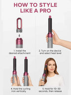 5 In 1 Hair Dryer And Hot Air Comb Brush With Curling Iron Hair Straightener For Fast Drying Curling Straightening And Styling