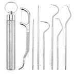 Stainless Steel Toothpick Set Reusable Toothpicks Tooth Flossing Tartar Removal Tool Portable Teeth Cleaner for Tooth Oral Clean