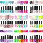 LILYCUTE Nail Gel Polish Set Pink Green Spring DIY Nail Art Design Long Lasting Soak Off UV Gel Manicure Painting Gel Vernis Kit