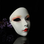 Party Supplies Full Face Cosplay Geisha Mask Flower Dress Up Hanfu Cosplay Mask Masquerade Spooky Japanese Mask Children's