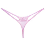 YAULAANG Sexy men's gloss gay underwear oily G-Strings thong Shiny low-waisted High Elasticity mens lingerie
