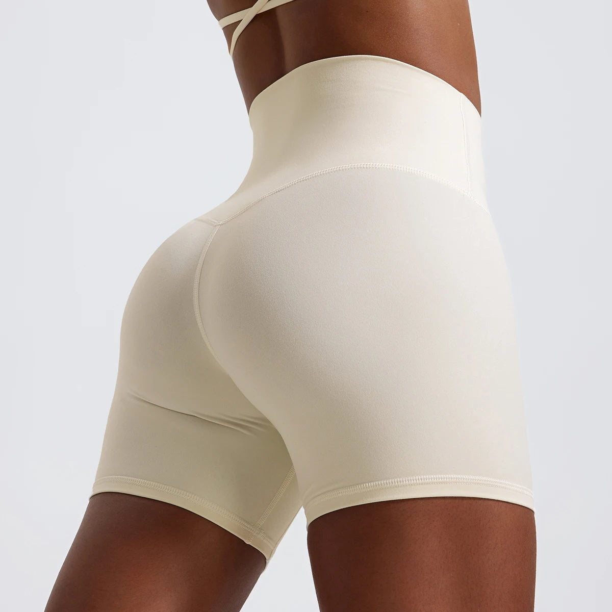 Hearuisavy Summer Soft Yoga Shorts Buttock Lift Gym Leggings Women High Waist Sports Shorts Women Running Workout Shorts Female