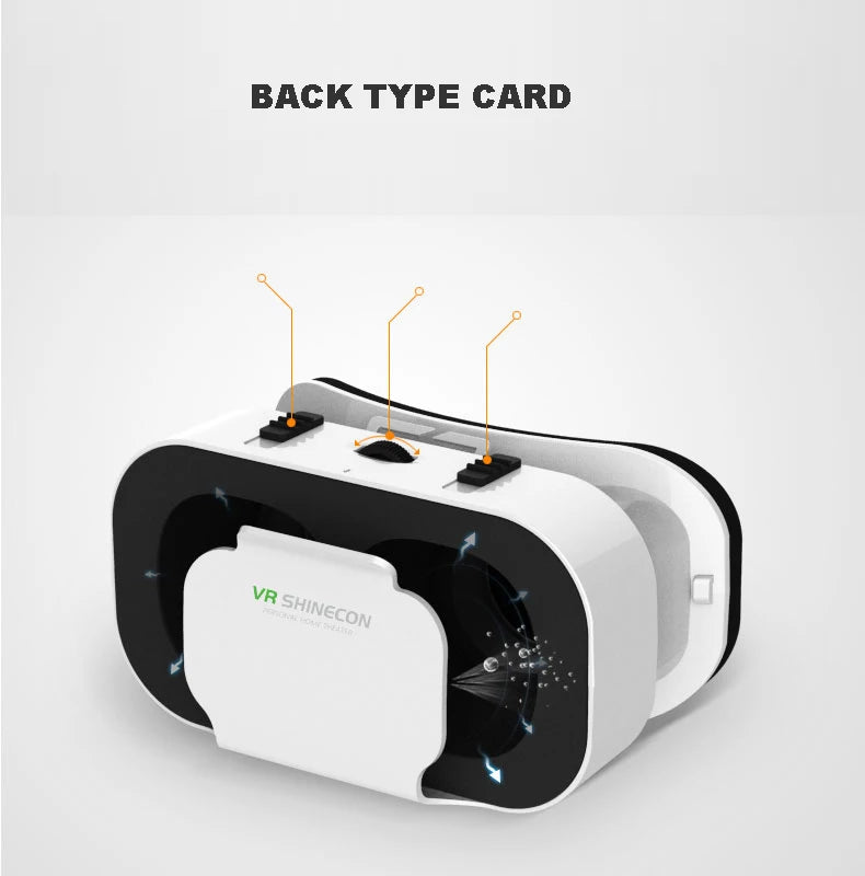Shinecon Viar Virtual Reality VR Glasses Headset 3D Device Helmet Goggles Lenses For Smartphone Smart Phone Game Cell Mobile Set