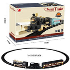 Classical Electric Train Set Toy Car Railway Train Model Educational Game Children Christmas Toys for Boy