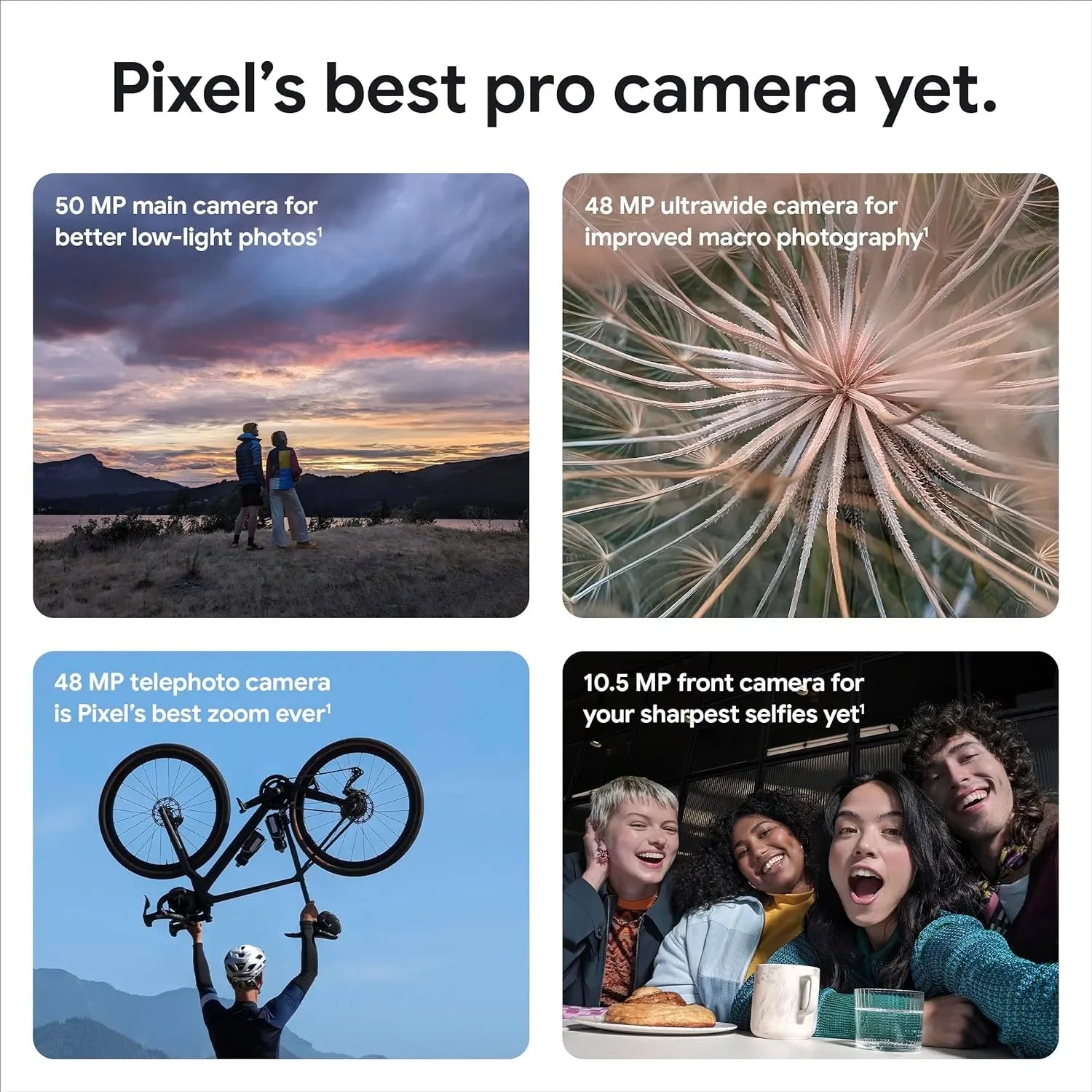 Google Pixel 8 Pro, Google Tensor G3, 6.7, 50 MP and 48 MP, OLED 120Hz, IP68/water resistant, 5050 mAh, 5G