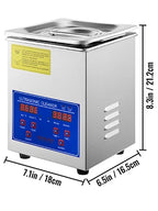 VEVOR Ultrasonic Cleaner Ultrasound Cleaner Portable Ultrasound cleaning Machine Multifunction 1.3L-30L Diswasher Home Appliance
