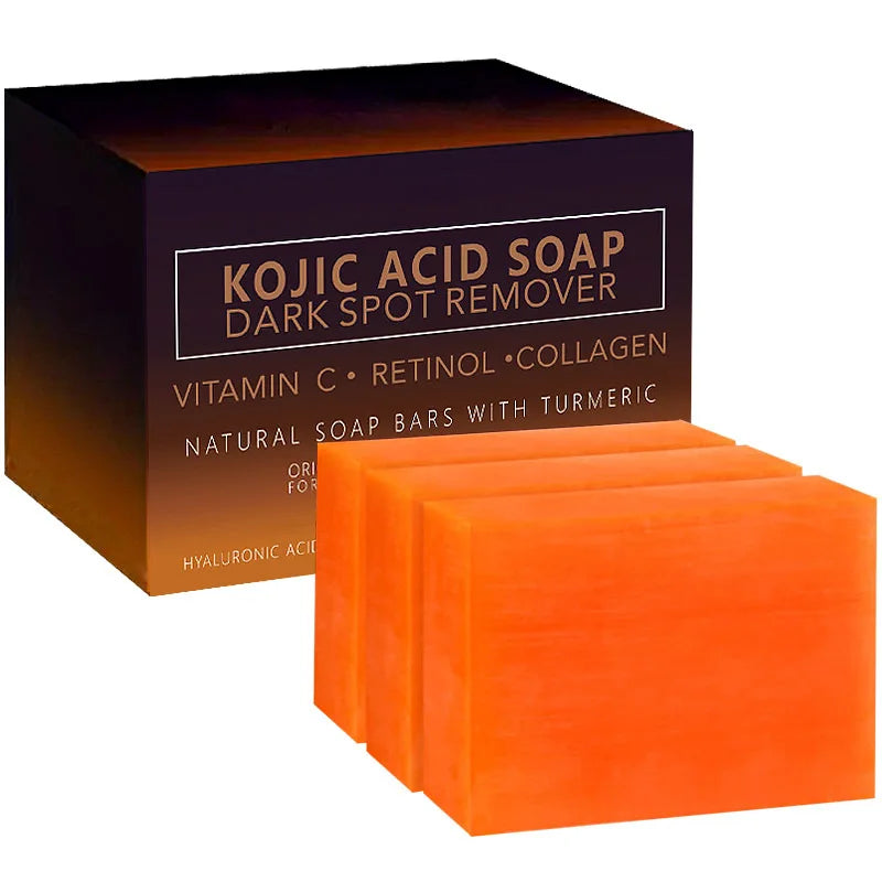 3pcs*100g Curcuma Soap Ginger Handmade Soap Essential Oil Soap Turmeric Soap Lemon Turmeric Curcuma Soap Papaya Soap Soap Handma