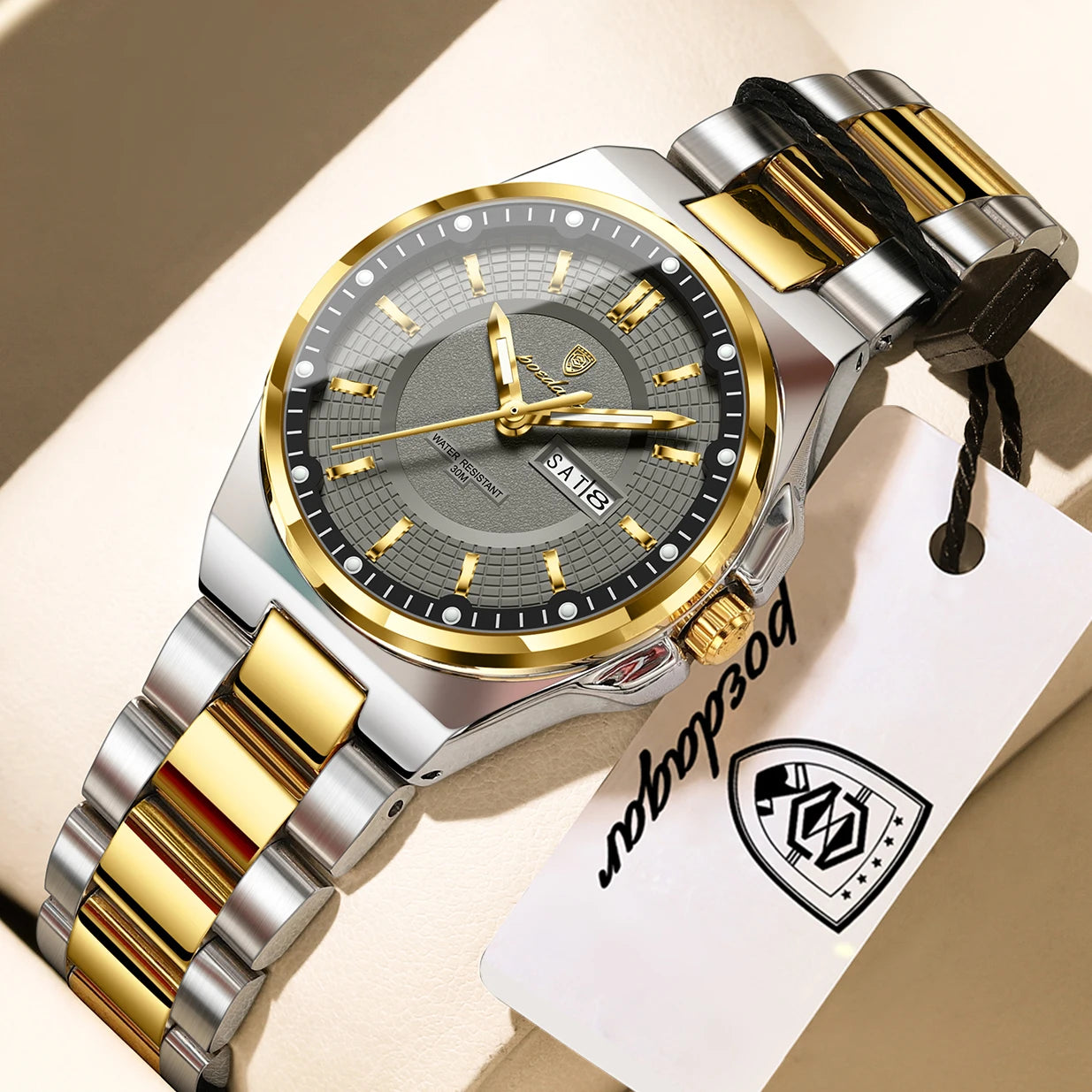 POEDAGAR Fashion Ladies Watch Top Elegant Week Date Woman Clock Quartz Stainless Steel Luminous Waterproof Women's Watches Reloj Main image