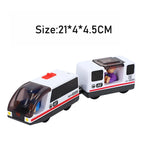 RC Electric Train Set Locomotive Magnetic Train Diecast Slot Toy Fit for Brand Wooden Railway Tracks Toys for Children Gifts