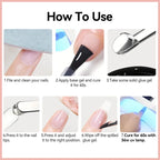 UR SUGAR 3PCS False Nails Set With 420Pcs Matte Soft Gel Tips Solid Glue Gel Remover Quick Nail Extension Kit Nail Beauty Starte