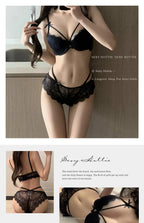 YUQI Alluring Japanese Lolita Lingerie Set Sweet Tea Mousse Bra & Knickers Lace Suspenders Free Shipping Bridal Valentine