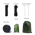 260x140cm Camping Hammock Double Size Parachute with Mosquito Net Rain Fly Tarp Lightweight for Hiking Travel