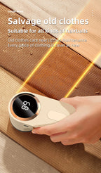 2025 New 1200mAh Lint Remover for Clothing LED Digital Electric Pellet Fluff Remover USB Rechargeable Fuzz Fabric Shaver Sweater