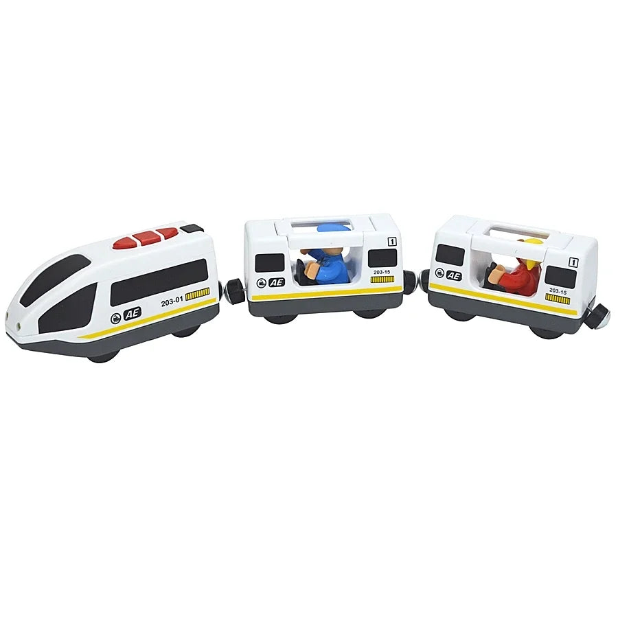 Locomotive Magnetic Car Electric Train Toys Fit All Brand Biro Wooden Diecast Slot Train Track Railway Educational Toys For Kids