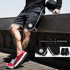 Summer Sports Shorts Breathable  Mesh Men's Drawstring Elastic Pants Running Training Pants Outdoor Fitness Jogging Straight