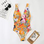 Sexy Swimwear Women`s Deep V One Piece Swimsuit 2026 New Female Bathing Suit Woman Bodysuit Swimming for Beach Wear Monokini