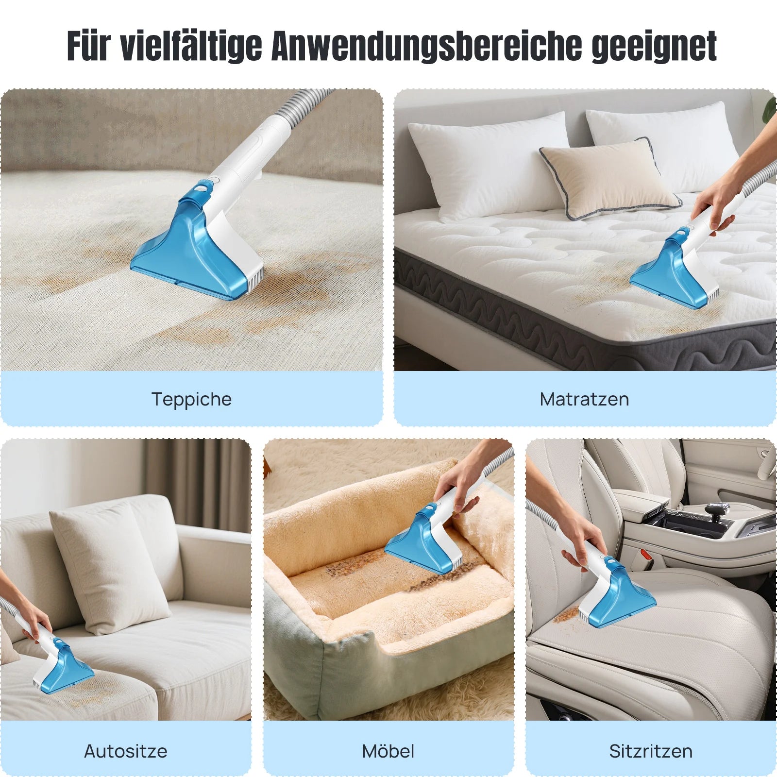 BRIEFNESS Cordless Upholstery Cleaner,2 Batteries, Stain Remover for Sofa,Mattress & Car Seat,Deep Pet Stain Removal for Fabric Secondary image