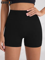 CZGUKE Ladies' outdoor sports shorts fitness pants gym warm-up yoga pants high-quality tight jogging shorts and cycling shorts