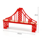 Wooden Train Track Toys Railway Rails Accessories Fit Thomas Train Road Connector Wood Railway Bridge Children Birthday Gifts