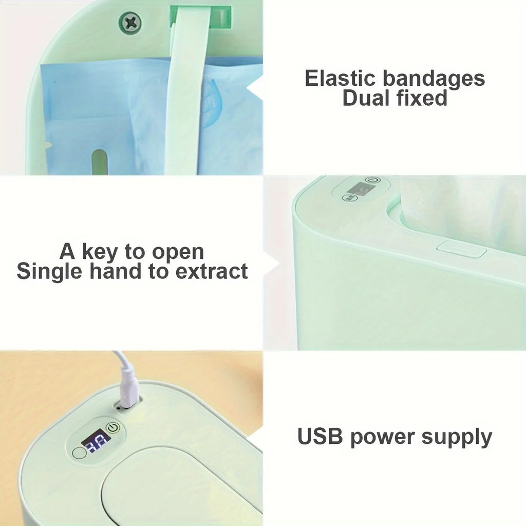 Baby Wipe Warmer with Digital Display Large Capacity Baby Wet Wipes Warmer Dispenser USB Powered, Adjustable Temperature Heating