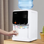 Modern White Electric Water Dispenser, 31* 30*48cm Water-cooled Dispenser, 500W Desktop Electric Cold And Hot Water Dispenser