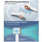 3000mah Handheld Mini Fan Electric Hand Fans Ice Compress High-Speed Cooling USBRechargeable Portable LED Digital Display