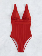 Deep V One Piece Swimsuit Women 2024 Push Up Swimwear Female Sexy Summer Beachwear Swim for Bathing Suits Micro Korean Monokini