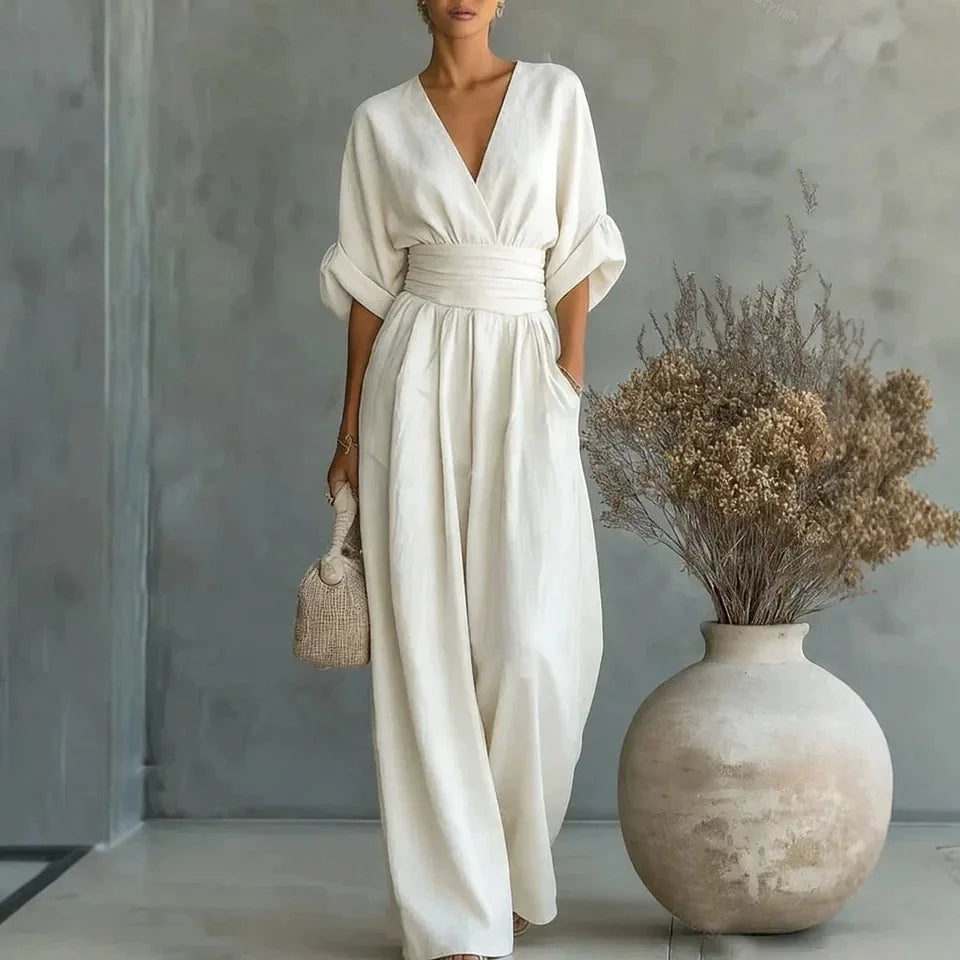 Solid Color Casual Loose Jumpsuits for Woman 2026 Summer Elegant Overalls Women's Jumpsuits And Rompers Bodysuit Female Clothes Secondary image
