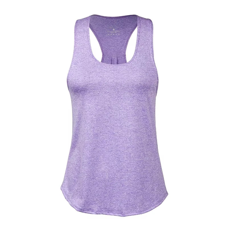 WANAYOU Sleeveless Yoga Shirts Women Quick Dry Running Sports Tank Top Sleeveless Fitness Gym Workout Top Yoga Vest