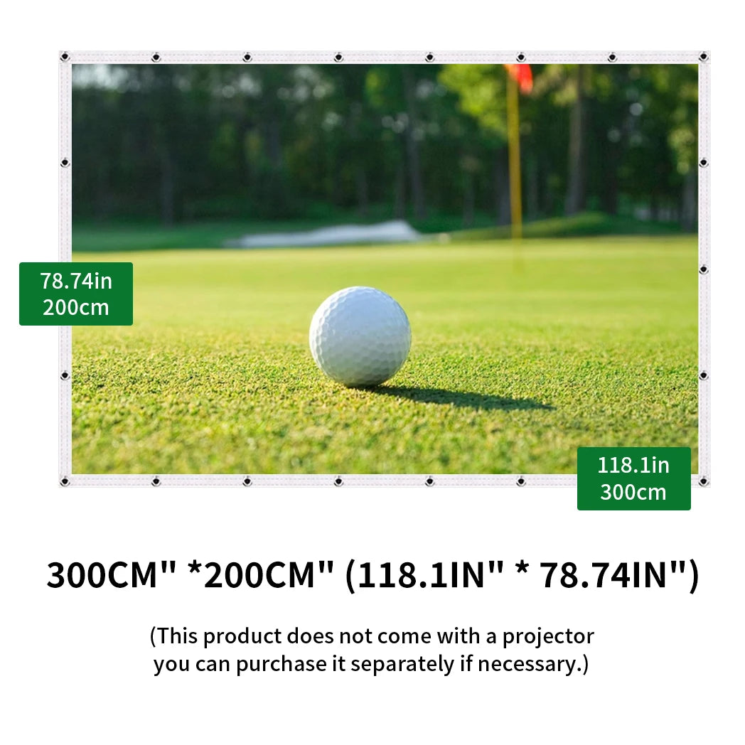 Caiton Golf Impact Screen - Silent HD, Tear-Resistant, Indoor & Outdoor Swing Training, Easy Setup, Anti-Strike, Various Sizes