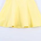 HH Summer Elegant Halter Neck Pleated Solid Elegant Short Dress For Woman Sexy Backless Sleeveless Party Mini Dress Mujer
