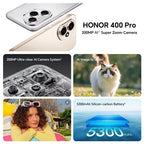 HONOR 400 Pro 5G,EU Version, 5G Smartphone, 200MP Ultra-clear AI Main Camera, Qualcomm Snapdragon 8 Gen 3, 5300mAh Battery