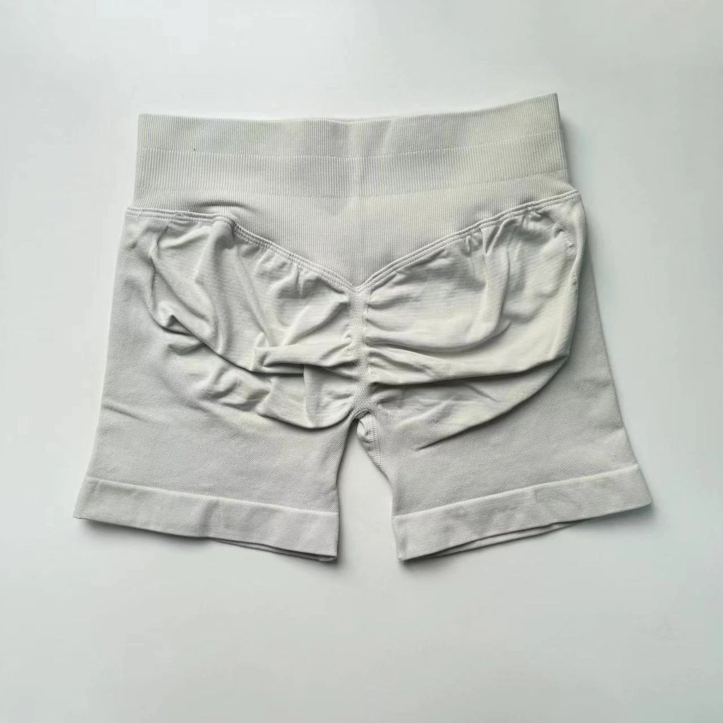 Impact Shorts 4.5" Seamless High Stretch Low Ribbed Band Subtle Glute Contour Shorts Fitness Workout Yoga Gym Shorts